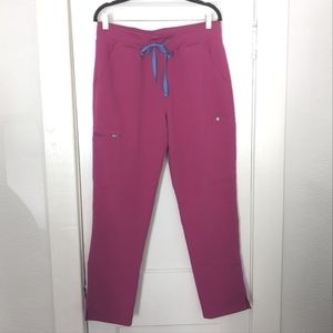 FIGS Yola High Waisted 2.0 Skinny Scrub Pants Raspberry Sorbet